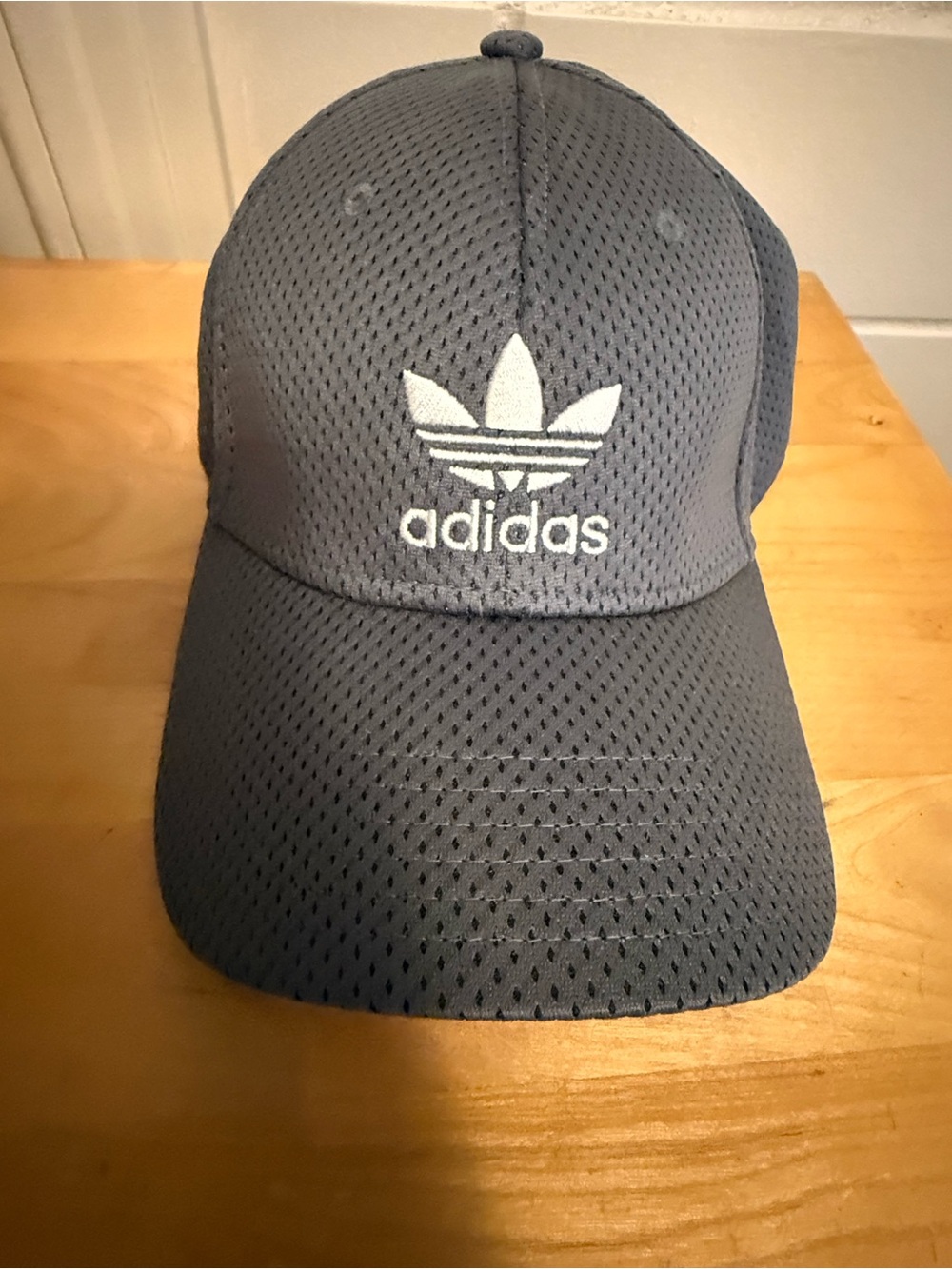 adidas Men's Gray Mesh Trefoil Baseball Cap